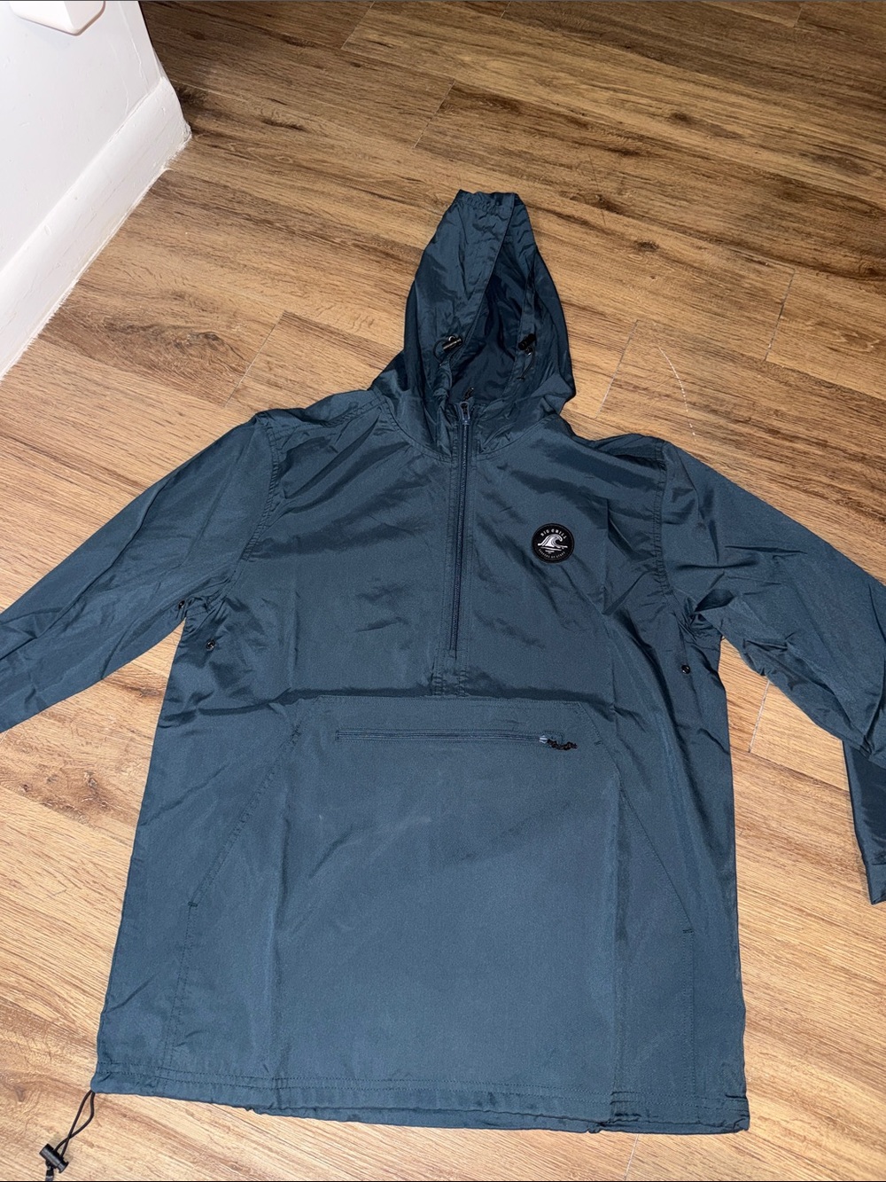 Big Chill Men's Hooded Windbreaker Jacket - Teal Blue